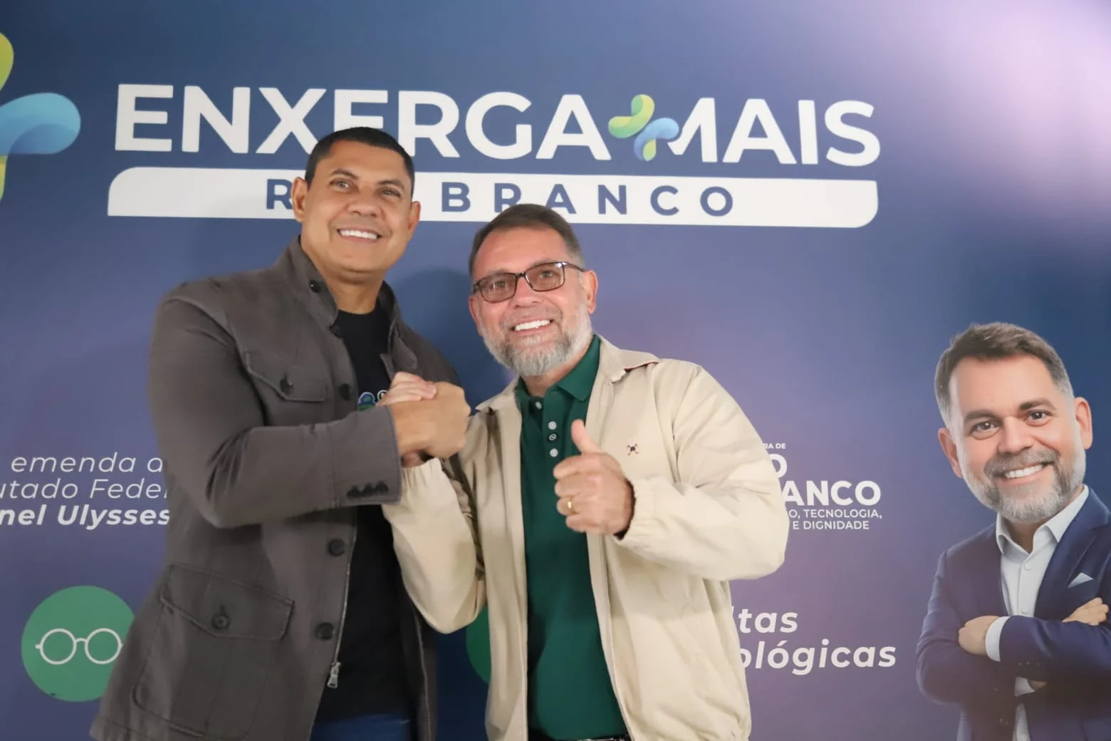 Coronel Ulysses no lançamento do programa Enxerga Mais Rio Branco